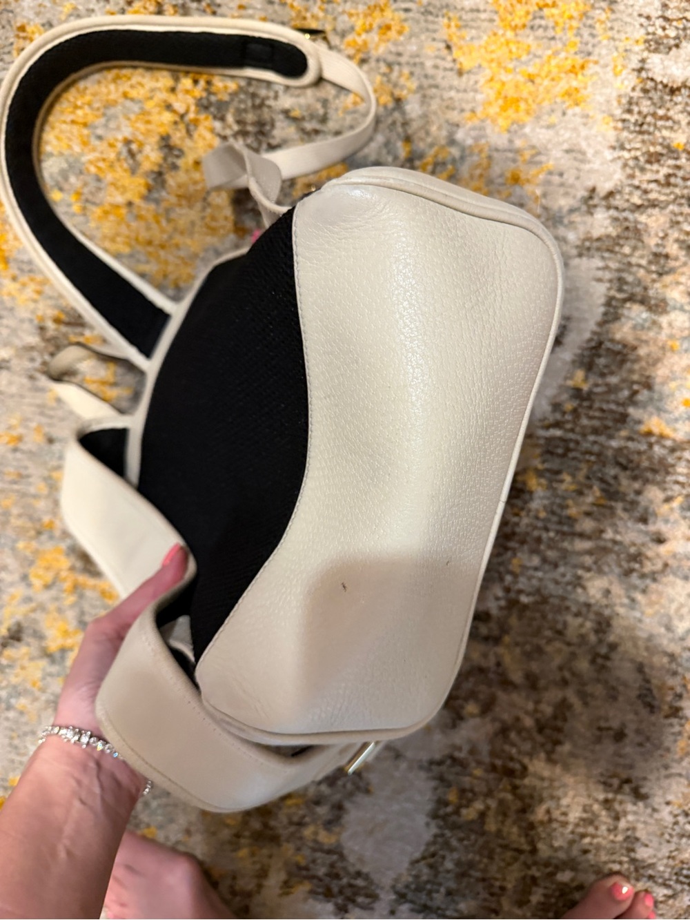 Gucci Beige Floral GG Supreme Mini Backpack with Red and Green Web - Picture 5 of 9